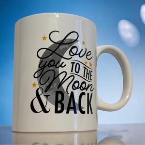 Love You to the Moon & Back Coffee Mug Romantic Gift White Ceramic NEW